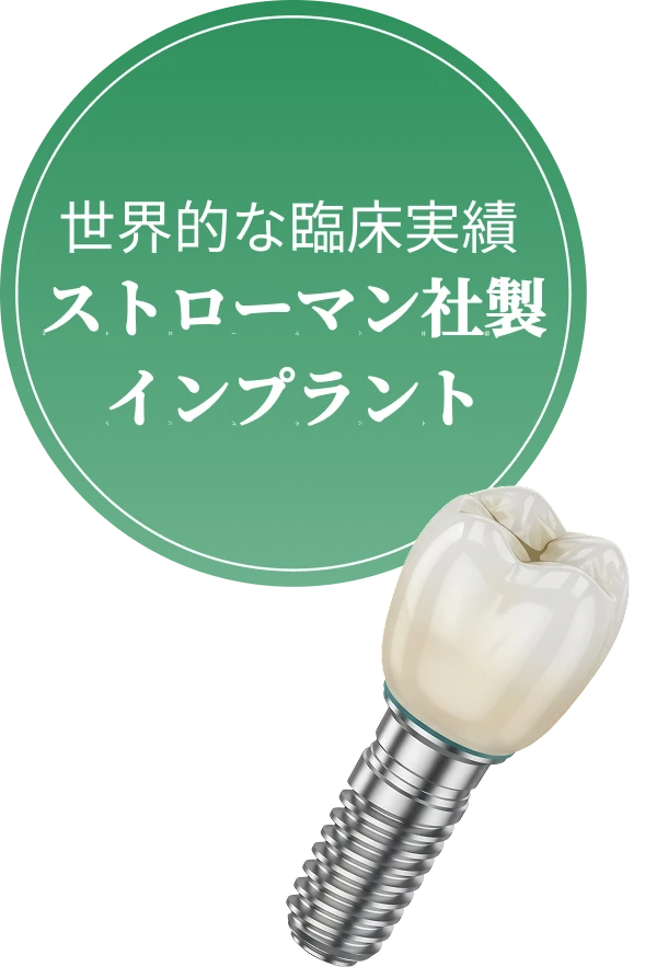 世界的な臨床実績 ストローマン社製インプラント
